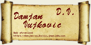 Damjan Vujković vizit kartica